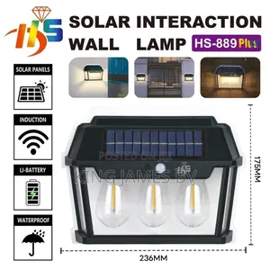 Smart Solar Triple Filament Wall Light – Bright Styly Security Light