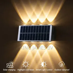 Solar 8 Led Up Down Wall Light – Modern Elegant Outdoor Lighting