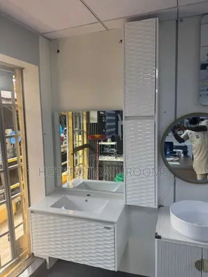 Luxury All White Bathroom Cabinet