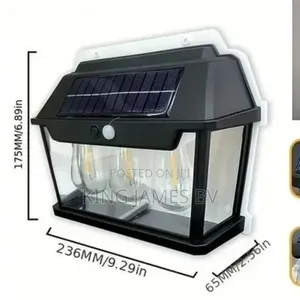 Solar Triple Filament Bulb Wall Light –Energy Saving Modern Security