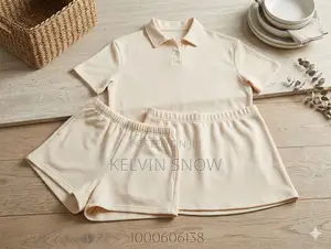 Trendy Female 3-Piece Matching Casual Set – Cream Size M