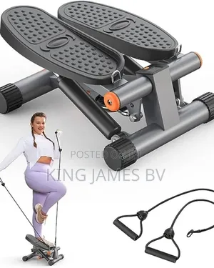 Fitness Stair Stepper With Hydraulic Resistance Bands – Full Body Burn