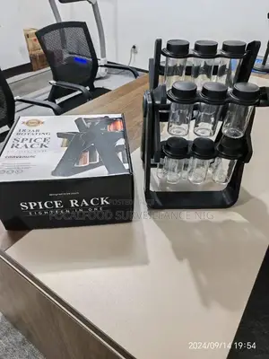 18 PCS Jars Rotating Spice Rack