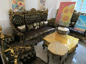 Luxury Royal Egyptian Sofa With Fabrics Material