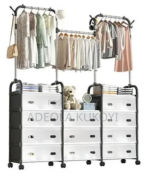 Cloth Hanger With 11 Layer Shoe Rack