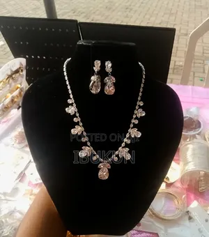 Silver Necklace and Earrings Set