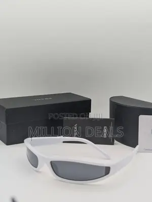 Curve Skinny Spider Wrap Up White Men's Sunglasses