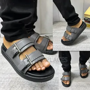 Quality Original Alexander McQueen Unisex Cross Slide Gray