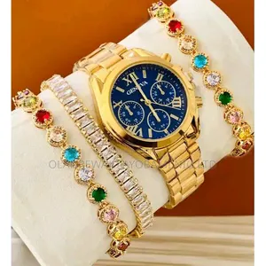 Geneva Dashing Gold Ladies Wristwatch