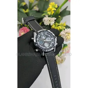 Joefox Original Black Leather Wristwatch