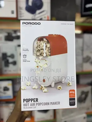 Porodo Lifestyle Popper Hot Air Popcorn Maker With Measuring Cup