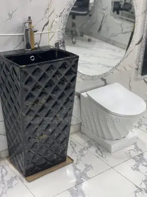 Black Standing Washing Hand Basin