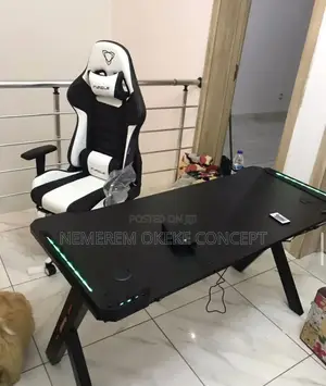 Office / Streamers Gaming Chair And Manual Table(Rgb)
