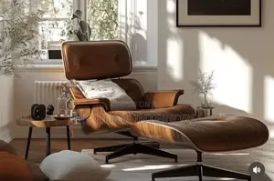 Luxury Swivel Accent Chair With Footrest