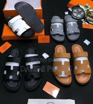 Quality Original Hermes Leather Sandals Brown