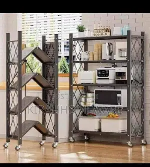 3layers Foldable Storage Rack With Wheels