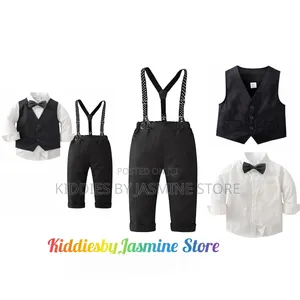 Boy Suits, Waistcoat Suspenders Set