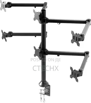 Vivo Steel Hex Monitor 23 To 32 Inch Led Lcd Clamp-on Desk Mount