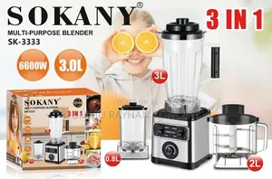 Sokany Multipurpose Quality 3 in 1 Blender 6600w