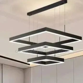 Modern Simple Square Led Pendant Lights Lighting Living Dining