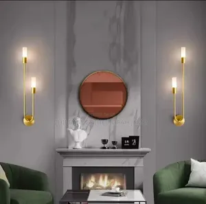 Led Golden Black Light Luxury Wall Lamp Living Room Nordic Modern