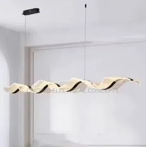 Nordic Creative Led Chandelier Design Long Wave Pendant Lights