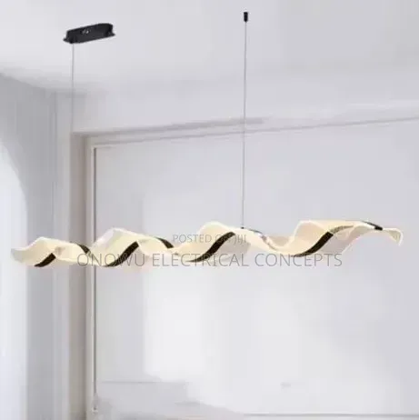 Nordic Creative Led Chandelier Design Long Wave Pendant Lights