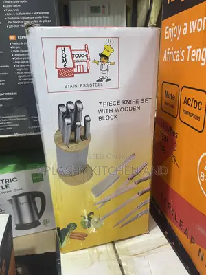 7pcs Knife Stainless Steel Set With Wooden Block