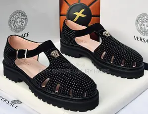 Versace Quality Luxury Genuine Leather Men Sandals