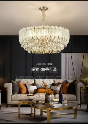 Golden Crystal Chandelier