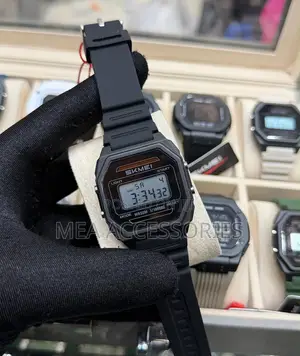 *Skmei Watch* _Rubber Strap_ _Digital Display_ _Water Resistant_