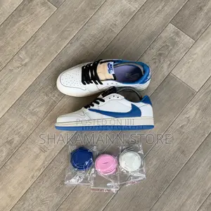 Original Travis Scott × Air Jordan 1 Low Og Sp 'Sail Military Blue