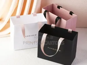 Branded A5 Paper Bags With Ribbon Handles |250gsm | Single-Color Print