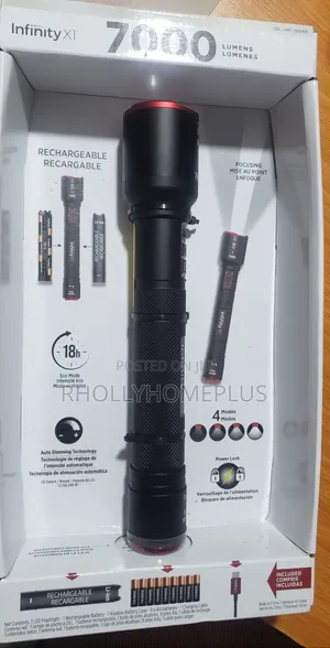 Infinity X1 7000 Lumen Rechargeable Led Flashlight/Torch.