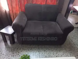 Clean Used 7-Seater Suede Sofa Set (3+2+1+1) – Rich Dark Brown