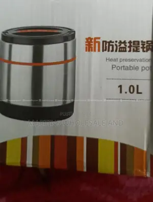 Insulated Stainless Steel Food Flask (Labeled as a "Heat