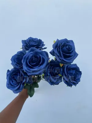 Artificial Rose Flower Blue