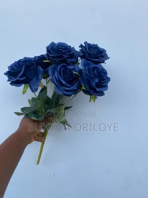 Artificial Rose Flower Blue