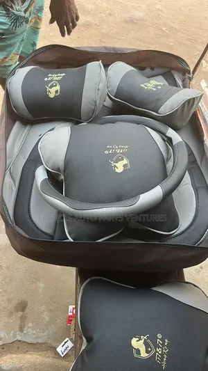 Ash and Black Leather Seat Cover
