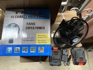 8 Inches Rotating Fan With 2 Lithium Battery