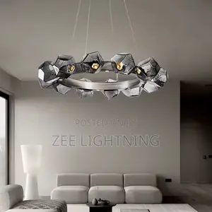 Transparent Glass Chandelier (Size 800mm)