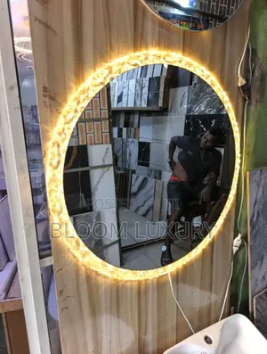 Crystal Led Mirror 3 Colour Light (80×80cm)