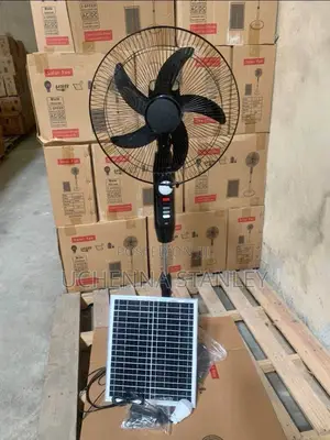 Charweek 16-Inch Solar Rechargeable Standing Fan