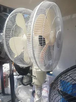 Dual Heads Industrial 360° Rotating Standing Fan
