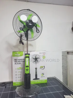 Iwin 18" Ac/Dc Solar Rechargeable Standing Fan