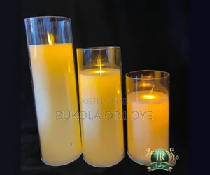 Set of Acrylic Pillar Candles