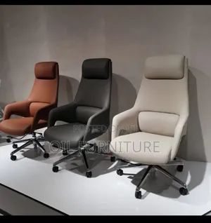 Luxury Italian Design Executive Office Chair - High Back Leather