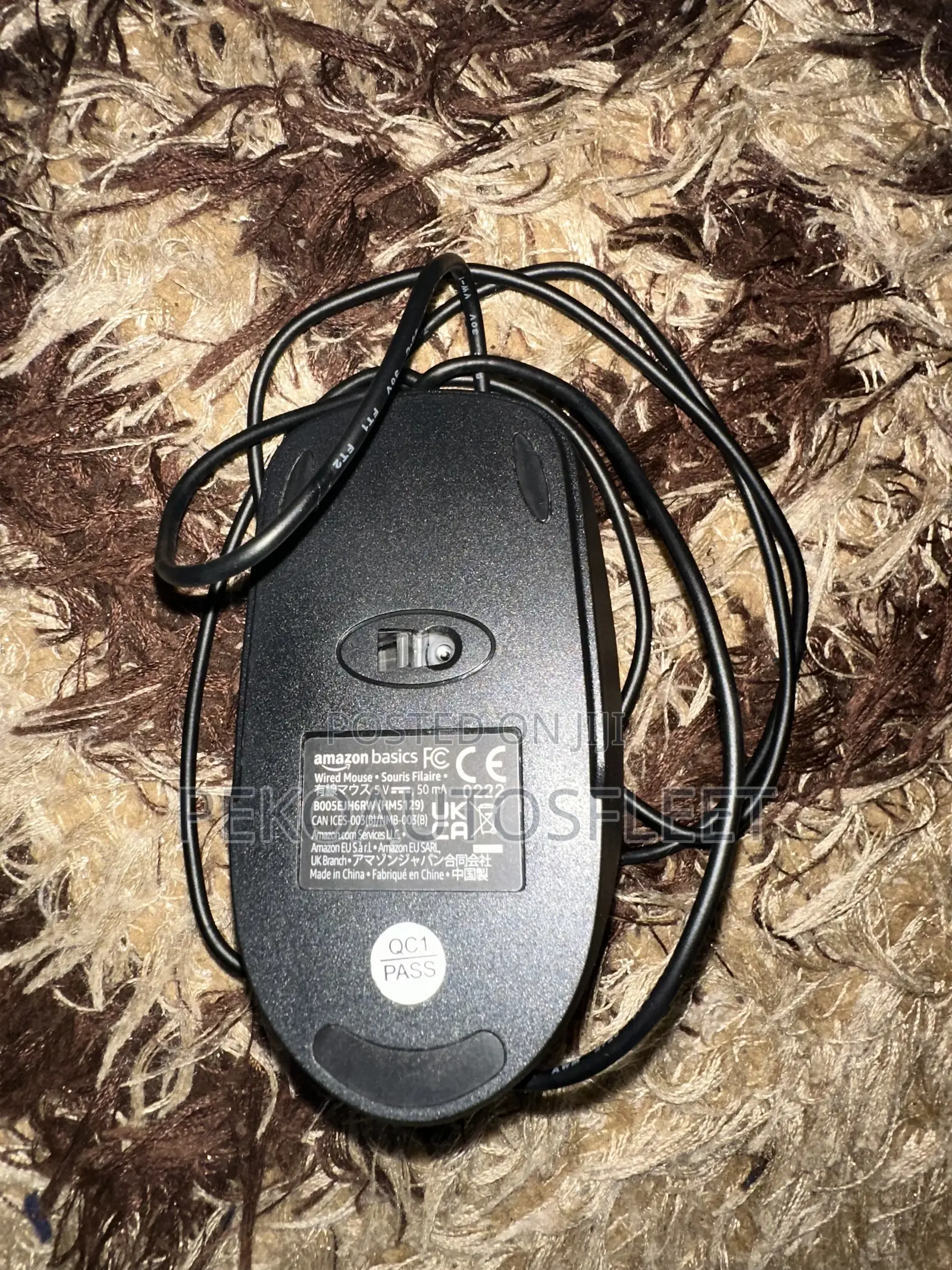 Amazon Basics 3-Button Wired Usb Optical Mouse