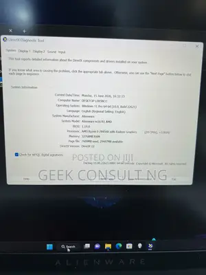 Laptop Alienware M16 R1 16GB Intel Core Ultra 7 SSD 1T