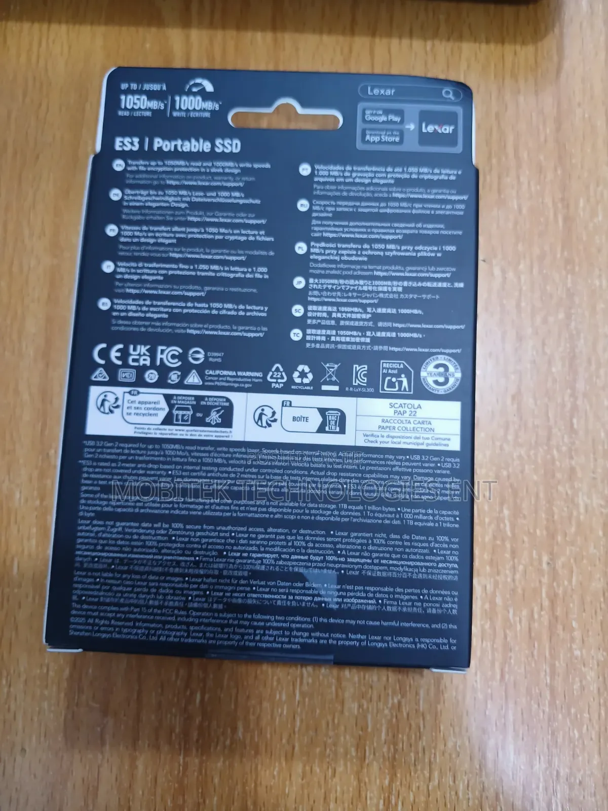 2tb Lexar Es3 External SSD Portable Storage Drive / Sandisk